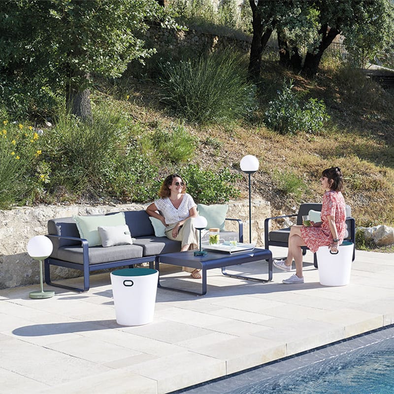 Fermob Bellevie 3 seater outdoor sofa flannel grey Made In