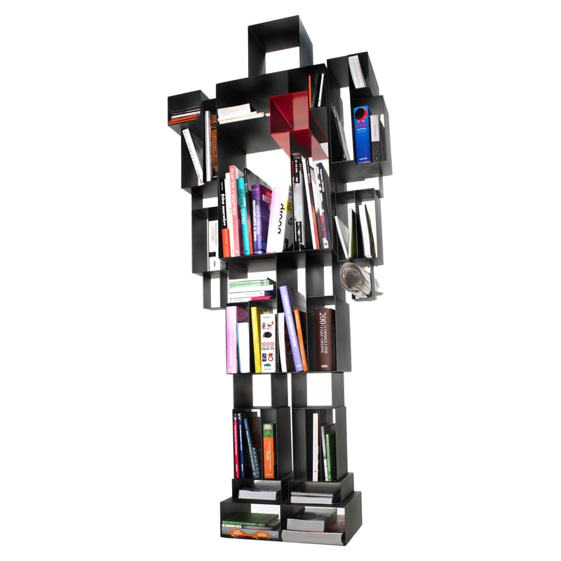 Mobilier - Etagères & bibliothèques - Bibliothèque Robox métal noir L 78 cm x H 184 cm - Casamania - Noir - Métal peint
