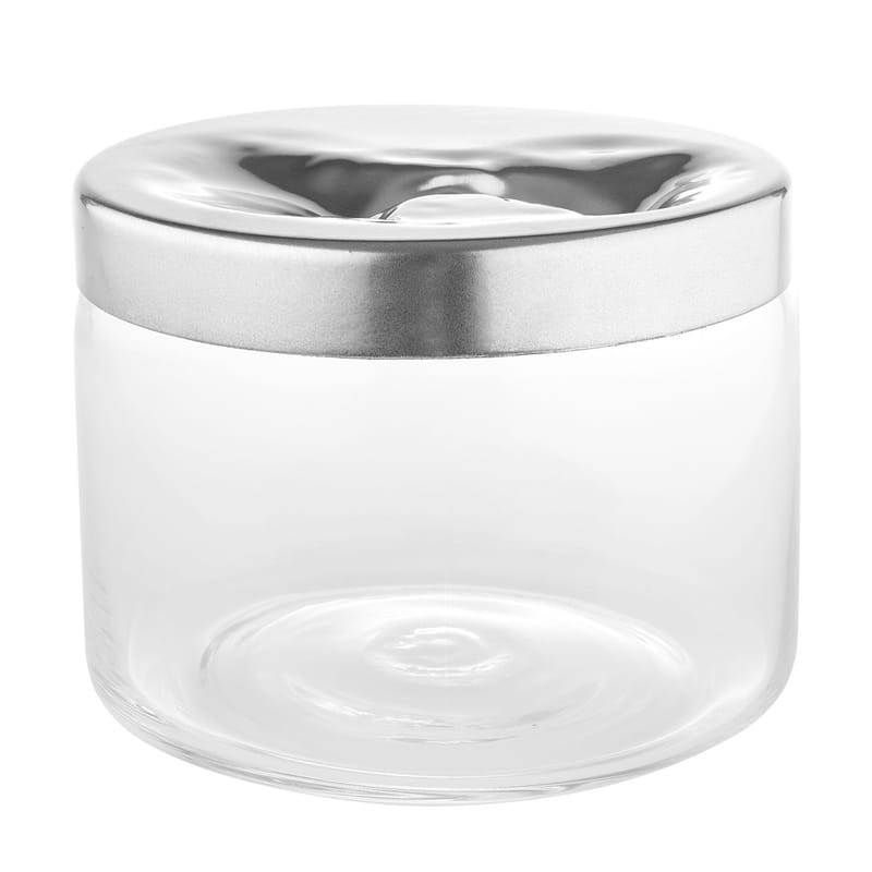 Tableware - Storage jars and boxes - Carmeta Biscuit tin glass metal transparent - Alessi - Transparent / Steel - Glass, Stainless steel