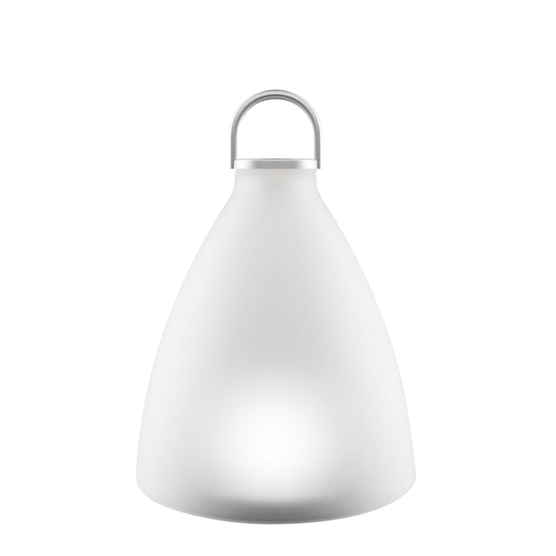 Leuchten - Außenleuchten - Outdoor-Solarlampe Sunlight Bell Small glas weiß / LED - kabellos - Glas - Eva Solo - Weiß - eloxiertes Aluminium, Mattglas, gepresst