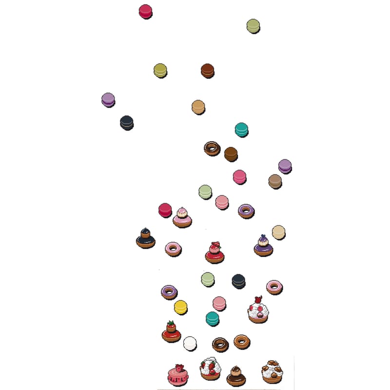 Interni - Sticker - Sticker Pâtisseries et macarons materiale plastico carta multicolore - Domestic - Multicolore - Vinile