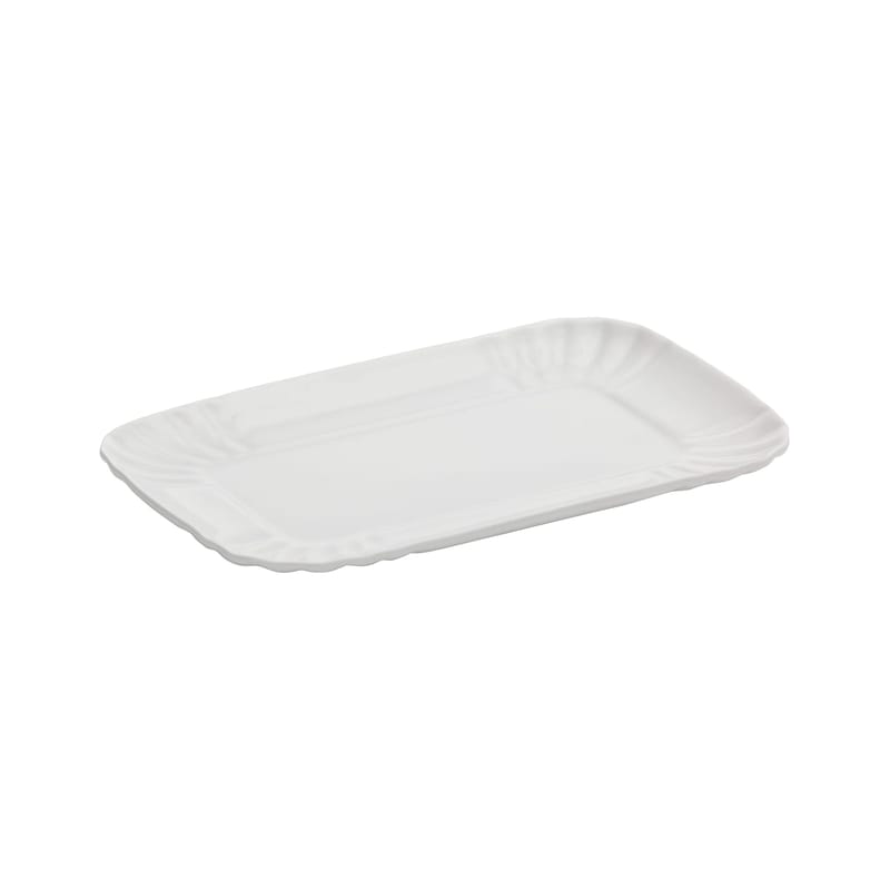 Table et cuisine - Assiettes - Assiette à dessert Estetico quotidiano céramique blanc / 13 x 20 cm - Set de 4 - Seletti - Set de 4 / Blanc - Porcelaine