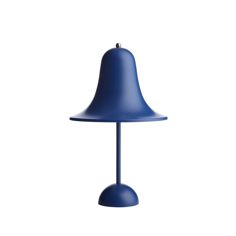 Luminaire - Lampes de table - Lampe sans fil rechargeable Pantop Portable LED plastique bleu / Verner Panton (1980) - Verpan - Bleu classique - Polycarbonate peint