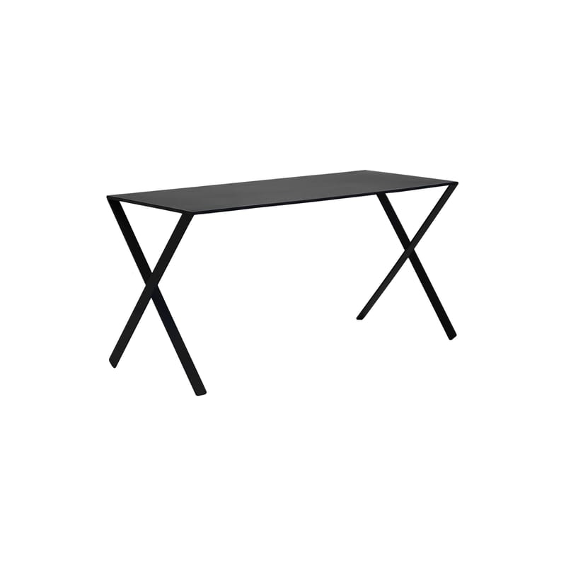 Möbel - Büromöbel - Schreibtisch Bambi metall schwarz / Nendo, 2008 - 150 x 60 cm / Aluminium - Cappellini - Anthrazit - Aluminium