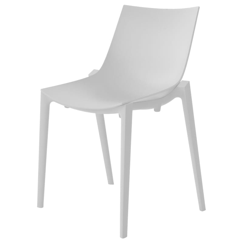 Möbel - Stapelbarer Stuhl Zartan Basic plastikmaterial grau / Version aus Polypropylen - Magis - Hellgrau - verstärktes Polypropylen