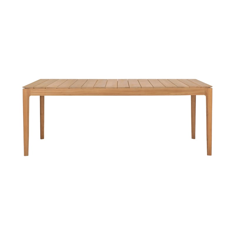 Jardin - Tables de jardin - Table rectangulaire Bok OUTDOOR bois naturel / 200 x 100 cm - 8 personnes - Ethnicraft - 200 x 100 cm - Teck massif
