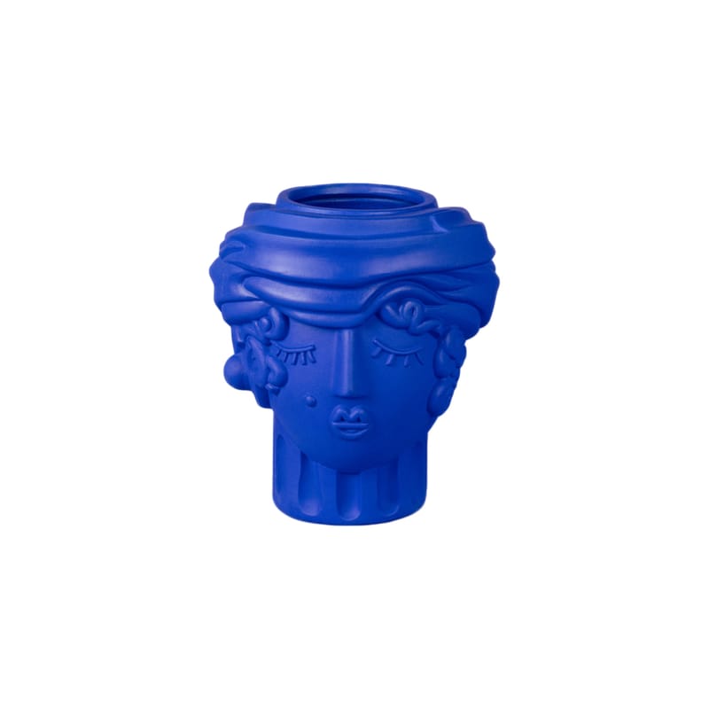 Décoration - Vases - Vase Magna Graecia - Woman céramique bleu / H 33 cm - Terre cuite - Seletti - Bleu cobalt - Terre cuite