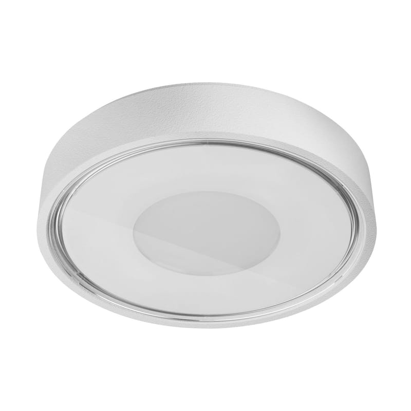 Luminaire - Appliques - Applique d\'extérieur Box métal blanc / Plafonnier - LED - Ø 11 cm - Panzeri - Blanc - Aluminium, Thermoplastique