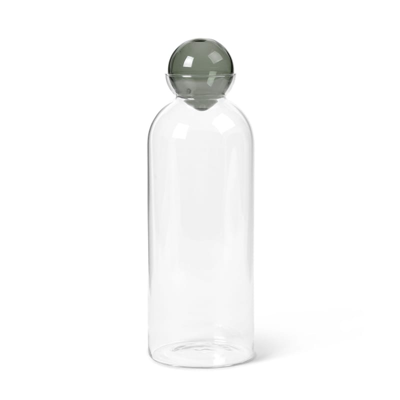 Tisch und Küche - Karaffen - Karaffe Still glas transparent / 1,4 L - Mundgeblasenes Glas - Ferm Living - Transparent / Rauchgrau - mundgeblasenes Glas