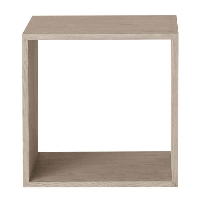 Möbel - Regale und Bücherregale - Regal Stacked 2.0 holz natur / Größe M - quadratisch - 43 x 43 cm / ohne Rückwand - Muuto - Eiche - MDF Eichenfurnier