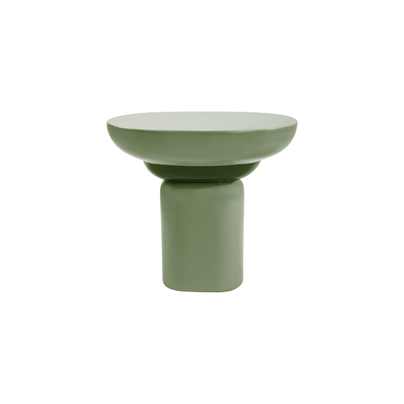 Mobilier - Tables basses - Table d’appoint Babka  vert / 55 x 32 x H 50 cm - Fibre de verre - POPUS EDITIONS - Vert - Fibre de verre laquée