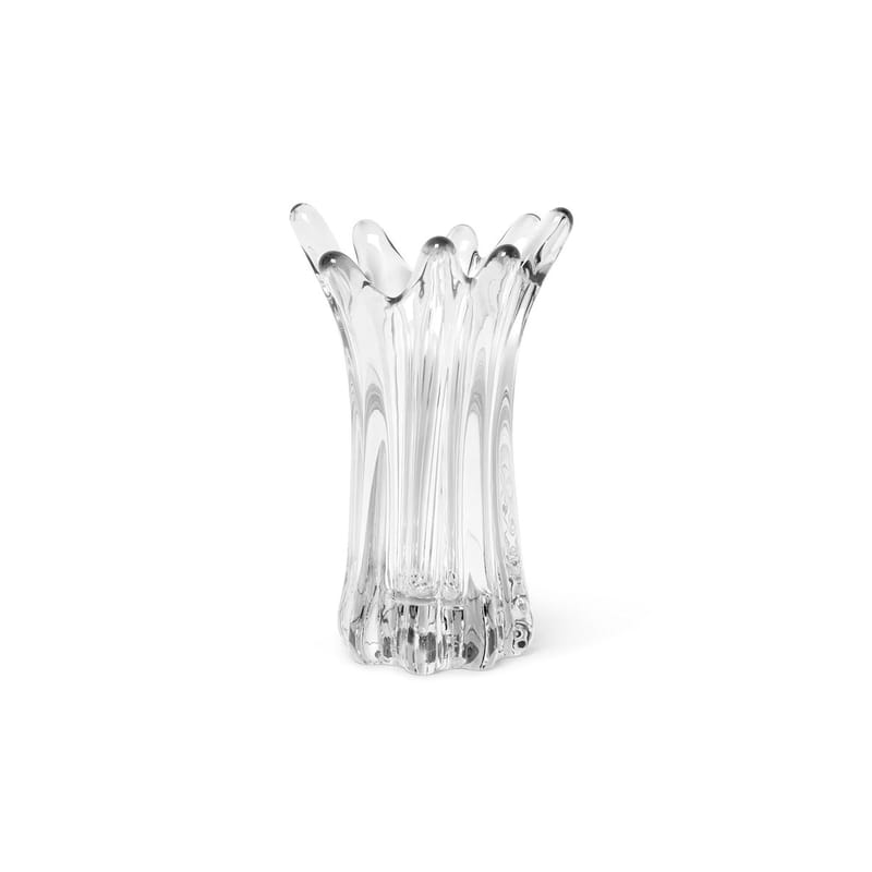 Décoration - Vases - Vase Holo verre transparent / Ø 15 x H 23 cm -  soufflé bouche - Ferm Living - Transparent - Verre soufflé bouche