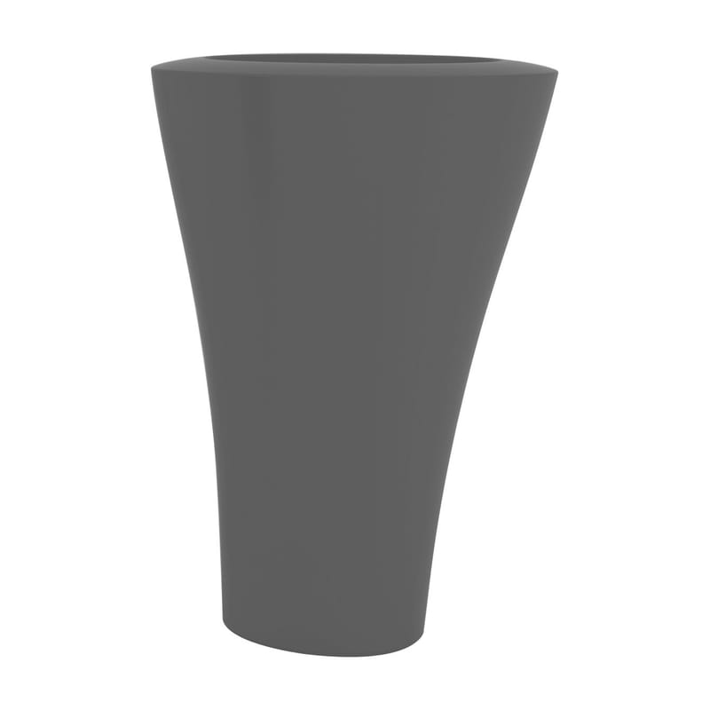 Outdoor - Vasi e Piante - Vaso per fiori Ming Extra High materiale plastico grigio nero H 140 cm - Serralunga - Antracite opaco - Polietilene