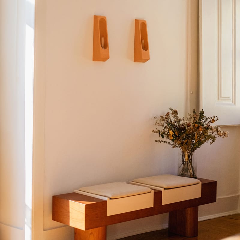 Applique avec prise Alcove céramique orange - VIOLAINE D'HARCOURT