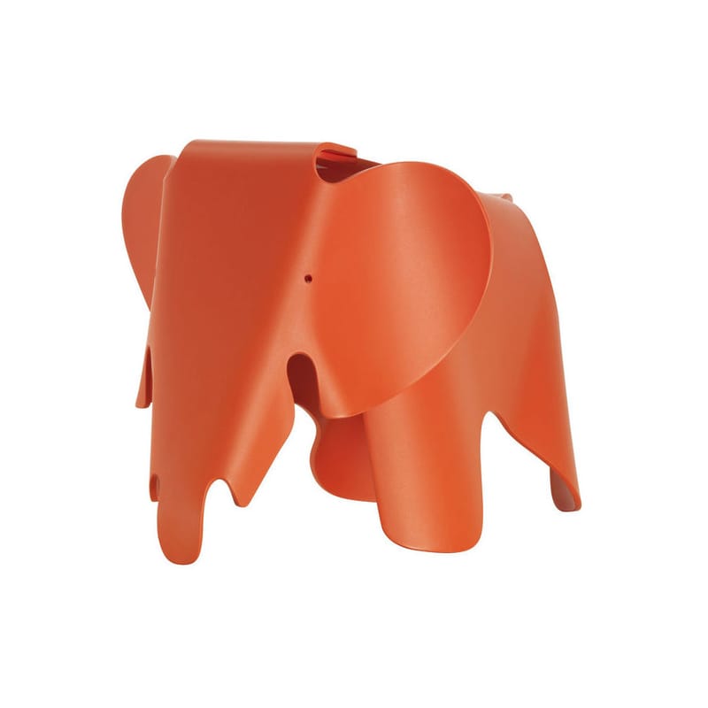 Mobilier - Mobilier Kids - Décoration Eames Elephant (1945) plastique rouge / L 78,5 cm - Vitra - Rouge coquelicot - Polypropylène