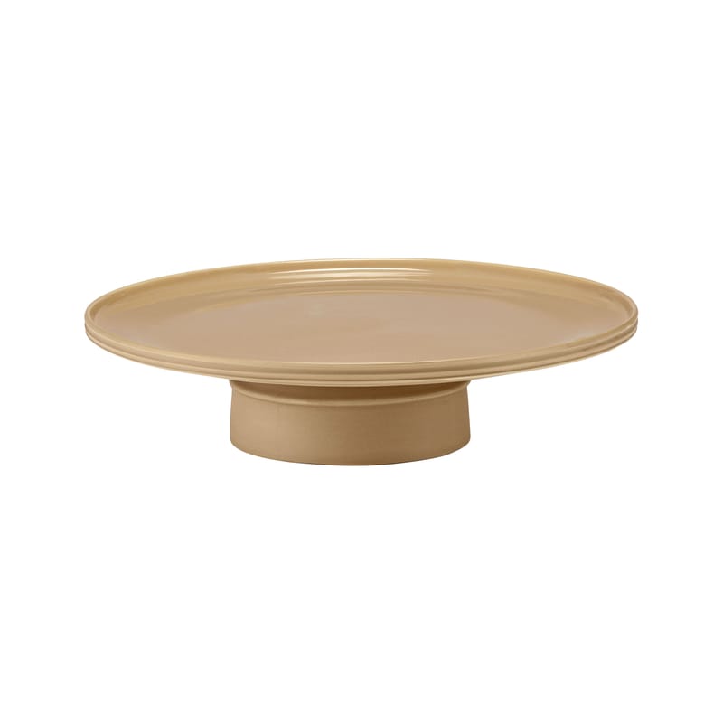 Table et cuisine - Plateaux et plats de service - Plat à gâteau Dune céramique beige / By Kelly Wearstle - Ø 33 x H 7,5 cm - Serax - Beige Argile - Porcelaine