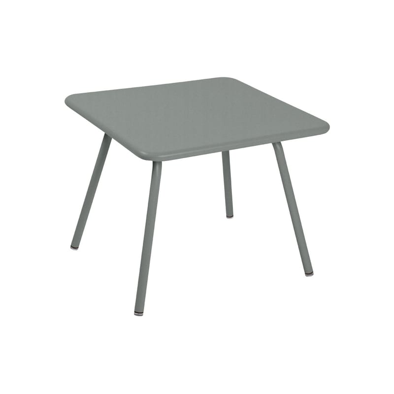 Mobilier - Tables basses - Table basse Luxembourg Kid métal gris / Table enfant - 57 x 57 cm - Fermob - Gris lapilli - Acier laqué