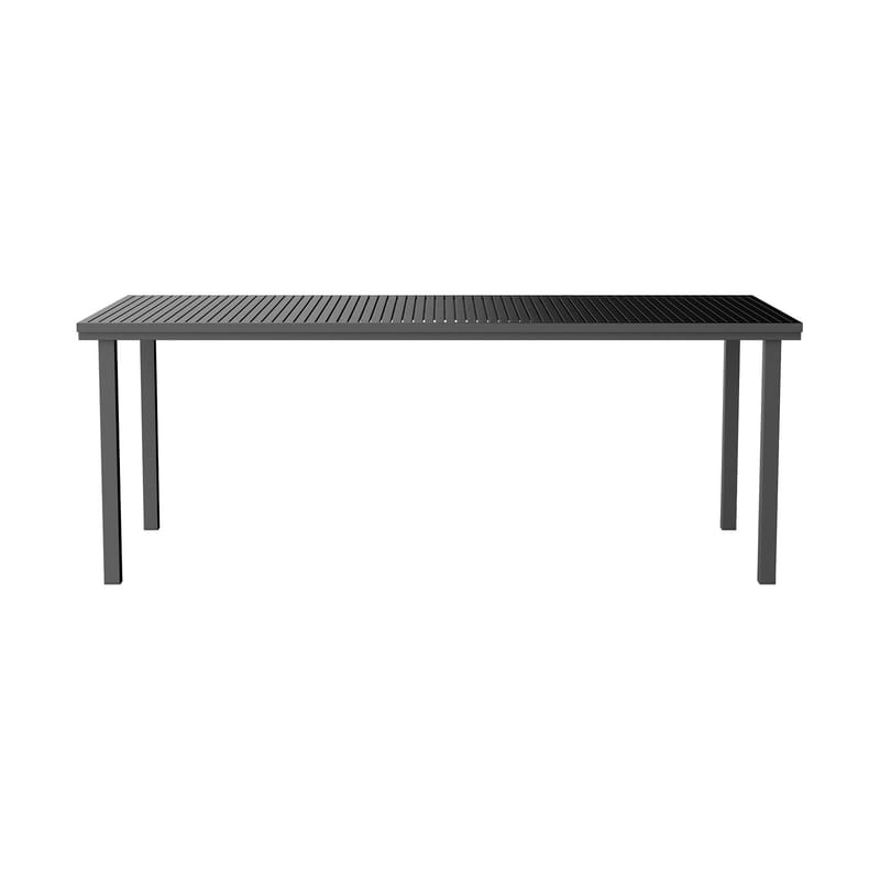 Jardin - Tables de jardin - Table rectangulaire 19 Outdoors métal noir / 200,5 x 90 cm - Aluminium - NINE - Noir - Aluminium thermolaqué