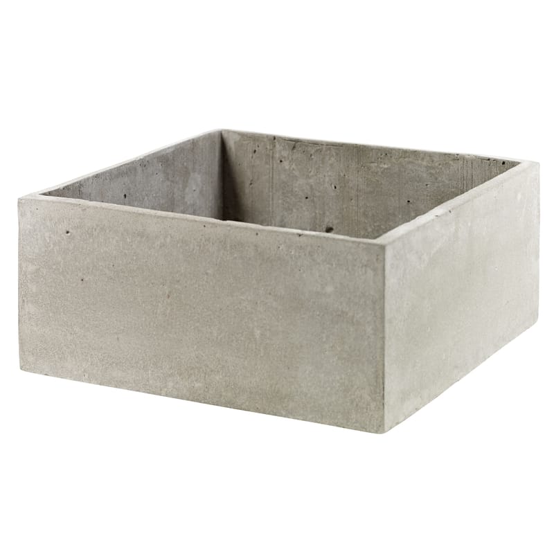 Décoration - Pots et plantes - Cache-pot Concrete Box pierre gris Carré / 29 x 29 cm / Pour console Herb - Serax - Carré / Ciment gris - Ciment