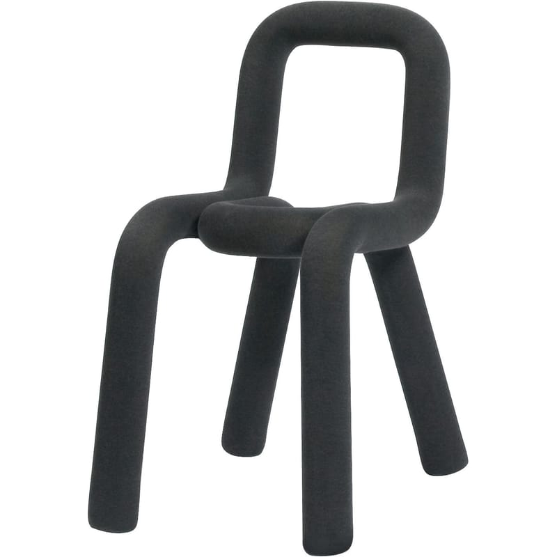 Mobilier - Chaises, fauteuils de salle à manger - Housse de chaise  tissu gris / Pour chaise Bold - Moustache - Gris foncé - Coton, Polyuréthane