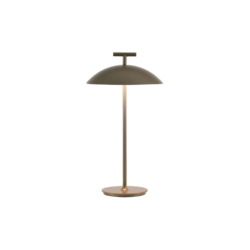 Luminaire - Luminaires d\'extérieur - Lampe extérieur sans fil rechargeable Mini Geen-A OUTDOOR métal / H 36 cm - Kartell - Bronze - Acier