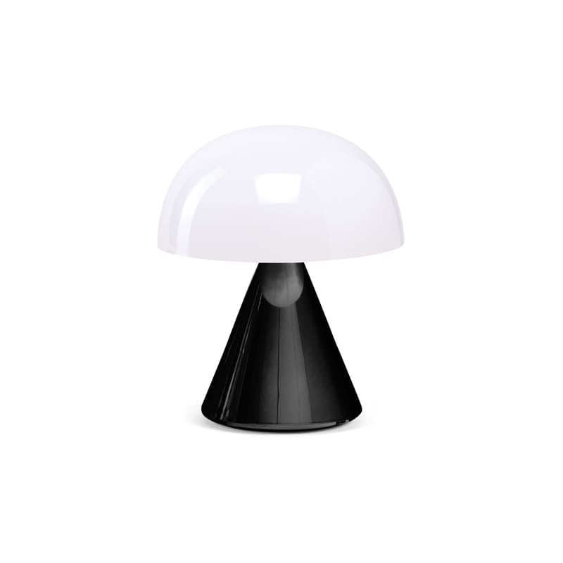 Luminaire - Lampes de table - Lampe sans fil rechargeable Mina Mini LED métal plastique noir / H 8,3 cm / INDOOR - Lexon - Noir brillant - ABS, Aluminium