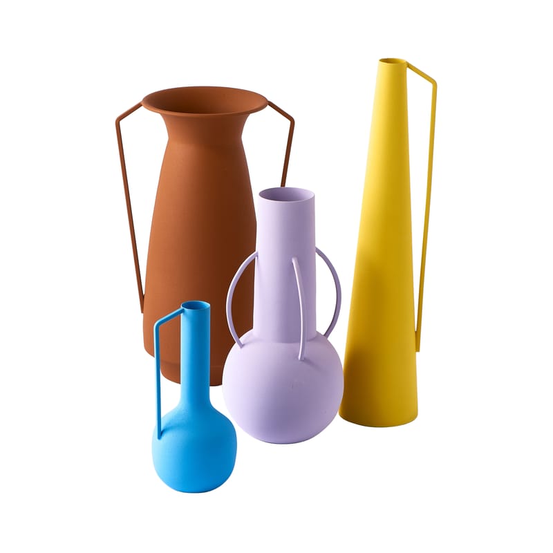 Décoration - Vases - Vase Morning Roman métal multicolore / Set de 4 - Usage décoratif seulement - Pols Potten - Multicolore (Morning) - Fer laqué époxy