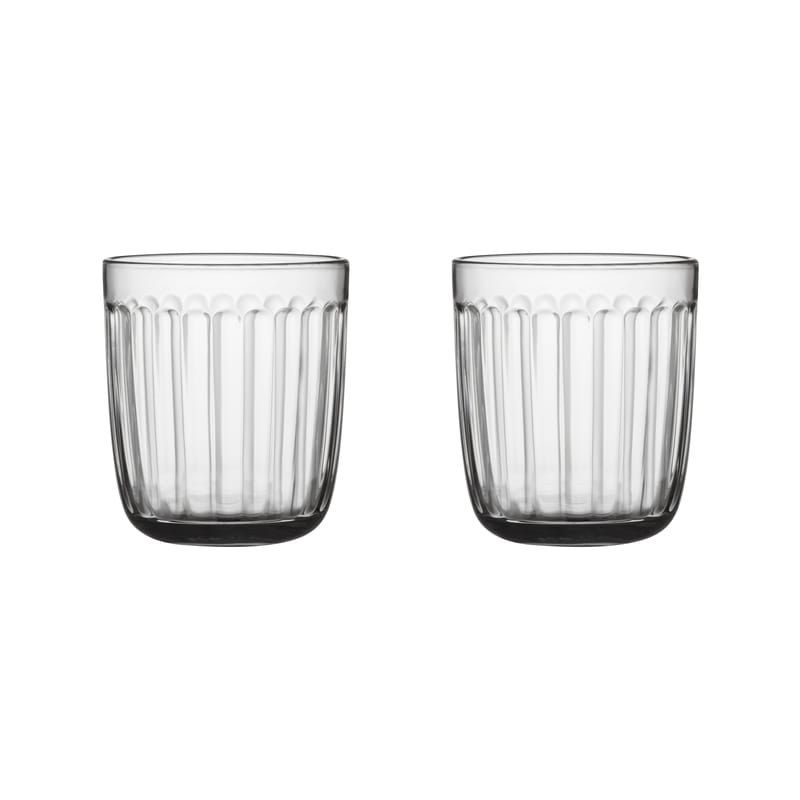 Table et cuisine - Verres  - Verre Raami verre transparent / 26 cl - Set de 2 / Jasper Morrison - Iittala - Transparent - Verre pressé