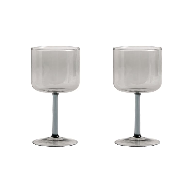 Tisch und Küche - Gläser - Weinglas Tint glas grau / 2er-Set - Hay - Rauchgrau - Borosilikatglas