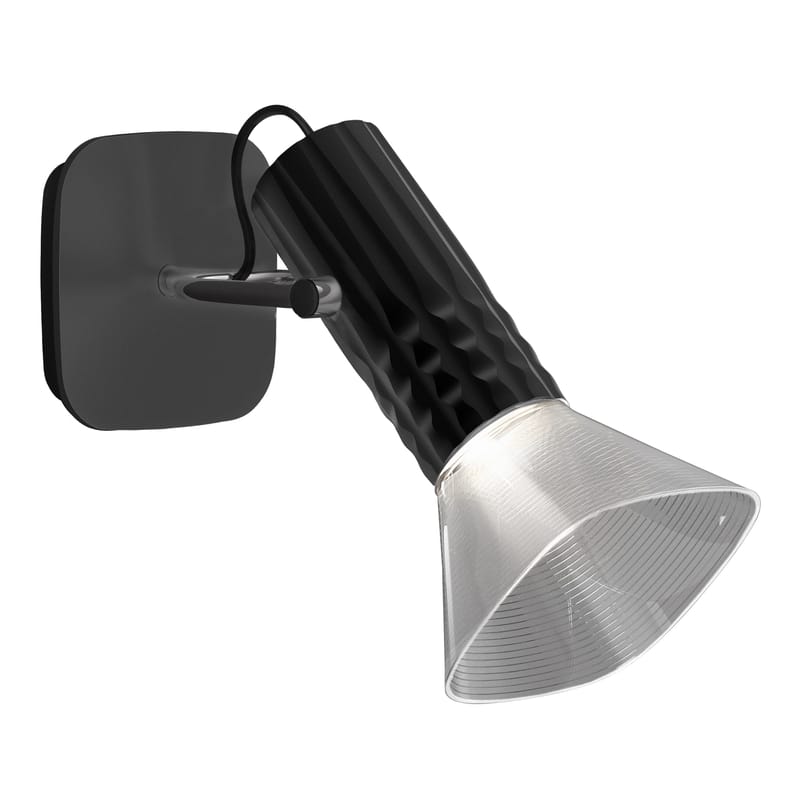 Luminaire - Appliques - Applique Fiamma métal noir / H 16 cm - Artemide - Noir - Matière plastique, Métal