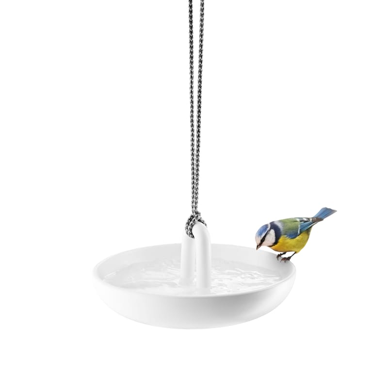Jardin - Déco et accessoires de jardin - Bain à oiseaux  céramique blanc / Suspendu - Eva Solo - Blanc - Céramique, Nylon