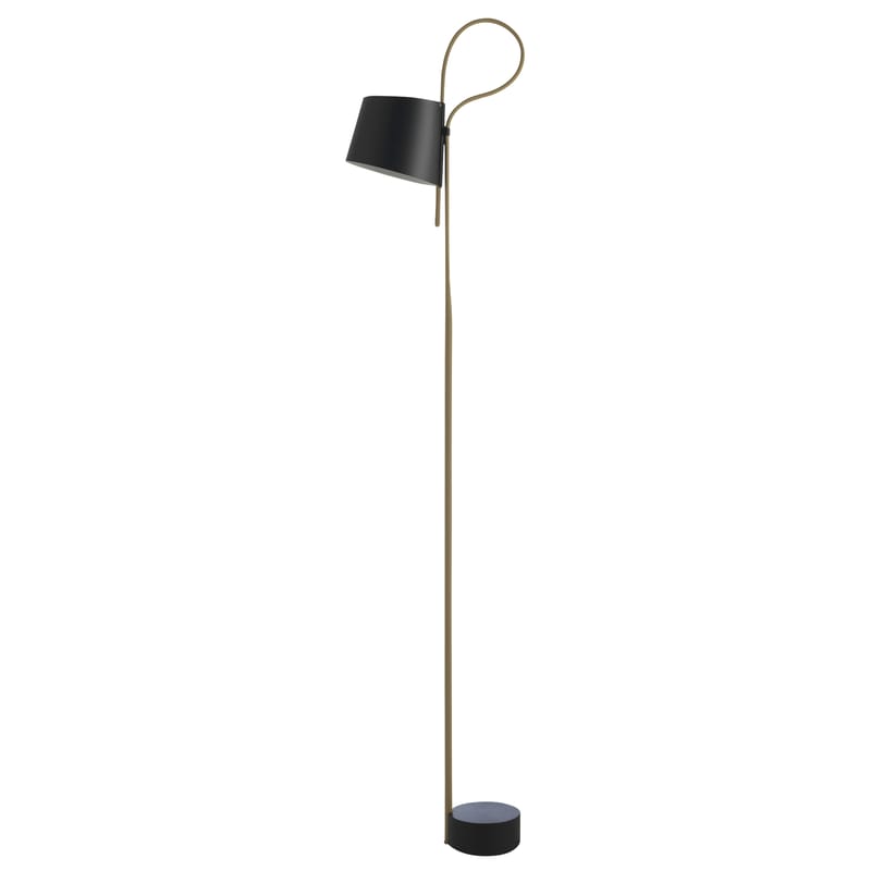 Luminaire - Lampadaires - Lampadaire Rope Trick métal plastique beige LED / Abat-jour orientable - Wrong for Hay - Beige - Acrylique, Aluminium, PET tissé
