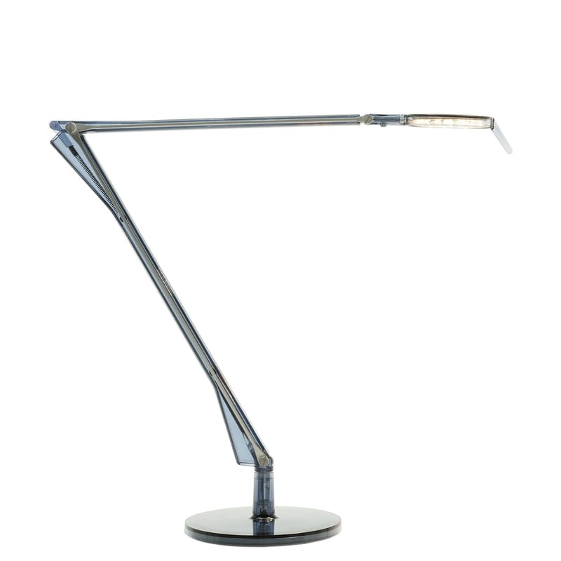 Luminaire - Lampes de table - Lampe de table Aledin TEC LED plastique bleu / Diffuseur plat - Kartell - Bleu translucide - Aluminium anodisé, Polycarbonate