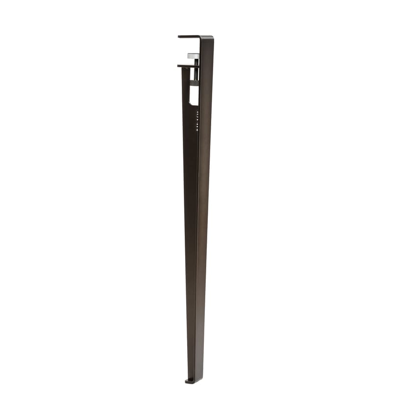 Mobilier - Bureaux - Pied avec fixation étau gris métal / H 75 cm - Pour créer table & bureau - TIPTOE - Acier patiné - Acier thermolaqué