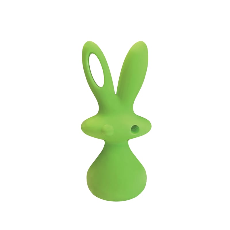 Décoration - Pour les enfants - Sculpture Bunny by Aki Kuroda plastique vert / H 60 cm - Slide - Vert Citron - Polyéthylène