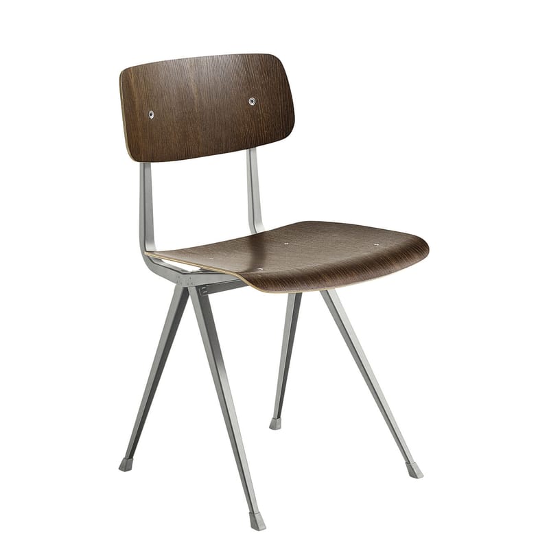 Möbel - Stühle  - Stuhl Result holz natur / Neuauflage des Originals aus dem Jahr 1958 - Hay - Räuchereiche / Stuhlbeine beige - lackierter Stahl, Räuchereichefurnier