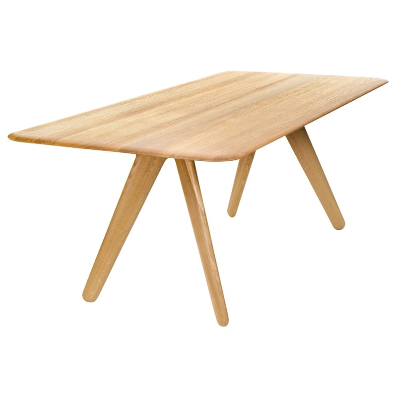 Mobilier - Tables - Table rectangulaire Slab bois naturel / 200 x 90 cm - Tom Dixon - Naturel - Chêne verni