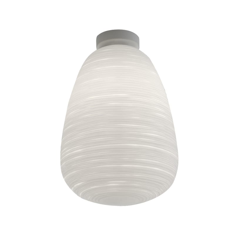 Lighting - Wall Lights - Rituals 1 Ceiling light glass white Ø 24 x H 37 cm - Foscarini - White - Lacquered metal, Mouth blown glass