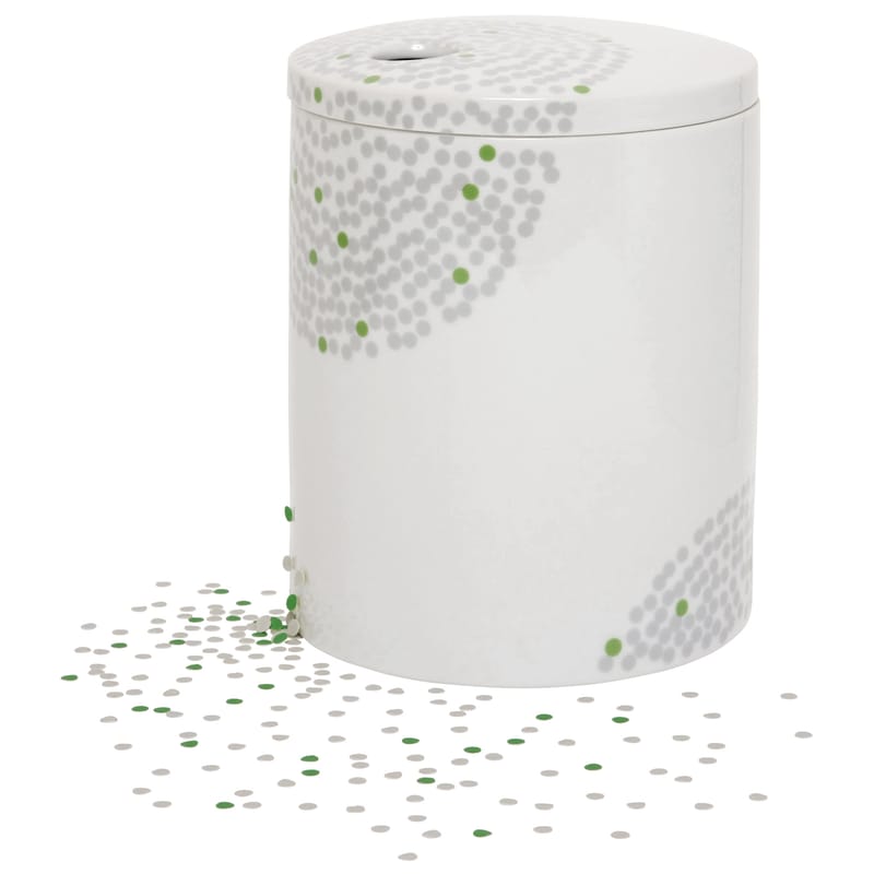 Dekoration - Vasen - Schachtel Surface 01 - Petit pois keramik weiß grau - Domestic - Porzellan mit Grafik - Porzellan