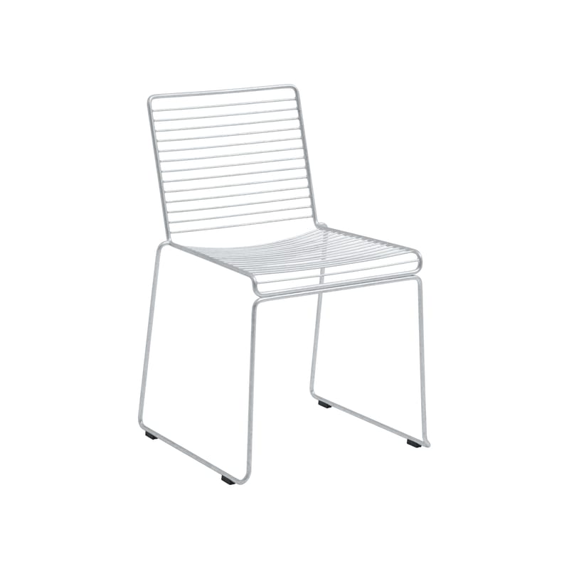 Mobilier - Chaises, fauteuils de salle à manger - Chaise empilable Hee métal - Hay - Acier galvanisé - Acier galvanisé
