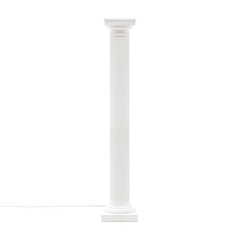 Luminaire - Lampadaires - Lampadaire Las Vegas plastique blanc / 28 x 28 x H 190 cm - Seletti - Blanc - Fibre de verre, Porcelaine