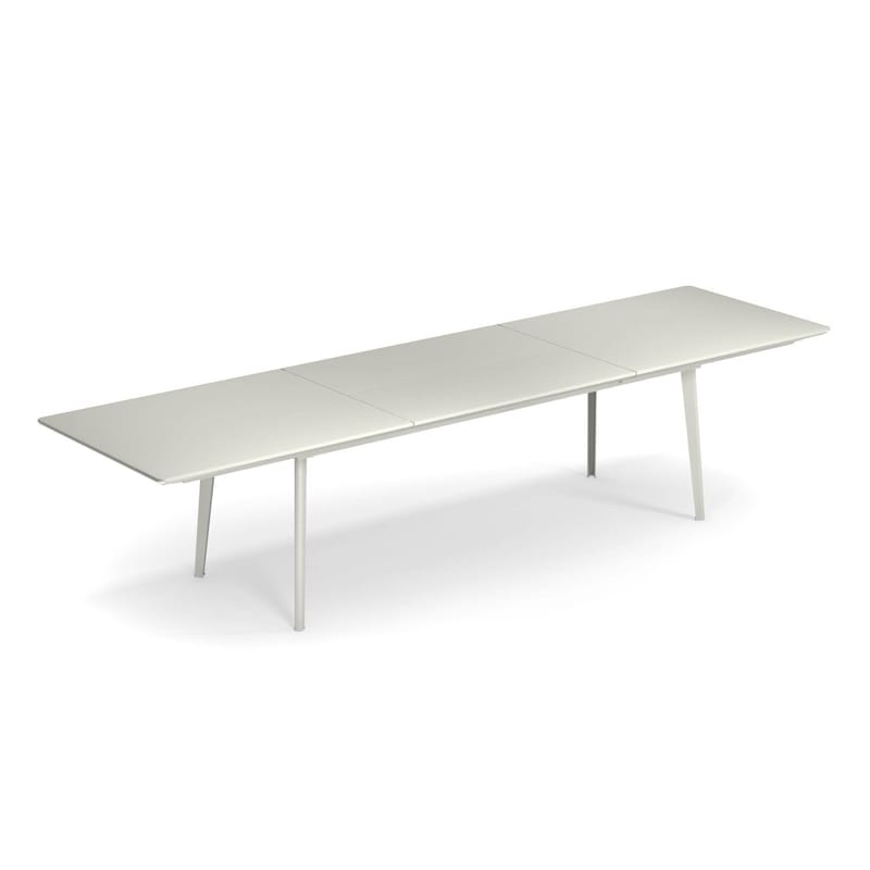 Jardin - Tables de jardin - Table à rallonge Plus4 métal blanc / 220 à 330 cm - Emu - Blanc mat - Acier verni