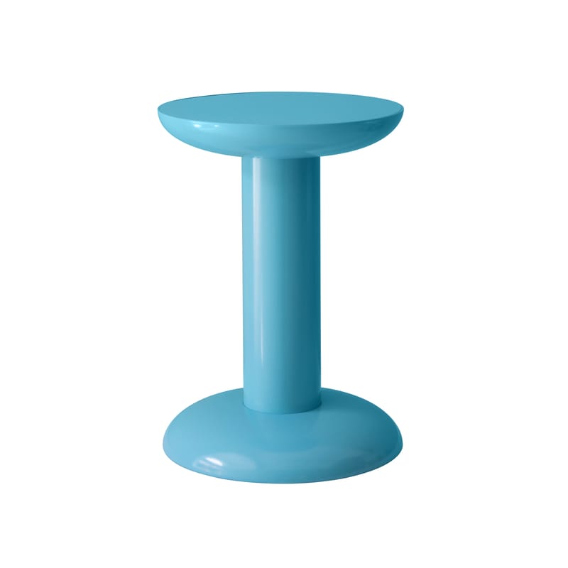Mobilier - Tables basses - Table d\'appoint Thing métal bleu / Tabouret - By George Sowden / Alu recyclé - raawii - Turquoise - Aluminium recyclé