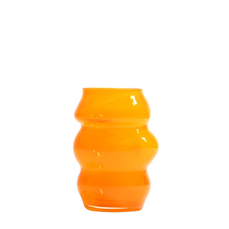 Décoration - Vases - Vase Muse Small verre jaune orange / Cristal de Bohême - Ø 8 x H 13 cm - Fundamental Berlin - Safran - Cristal de Bohême