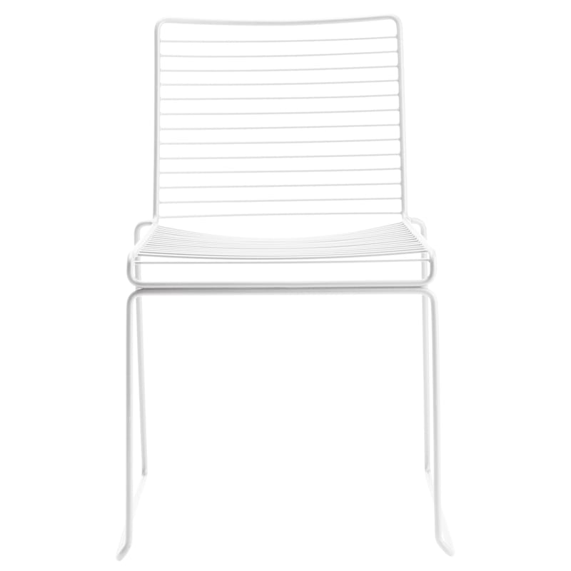 Mobilier - Chaises, fauteuils de salle à manger - Chaise empilable Hee métal blanc - Hay - Blanc - Acier laqué