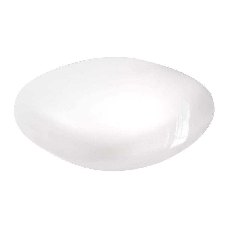 Möbel - Couchtische - Couchtisch Chubby Low plastikmaterial weiß lackiert - Slide - Weiß lackiert - Recycelbares Polyethylen lackiert