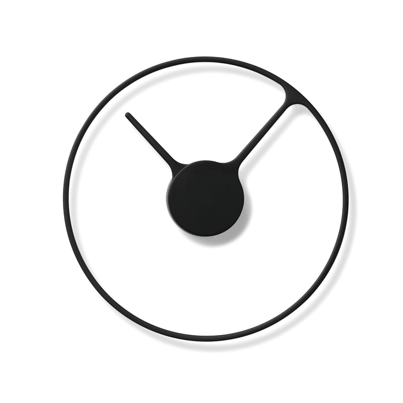 Décoration - Horloges  - Horloge murale Stelton Time Large métal noir /  Ø 30 cm - Stelton - Noir - Aluminium