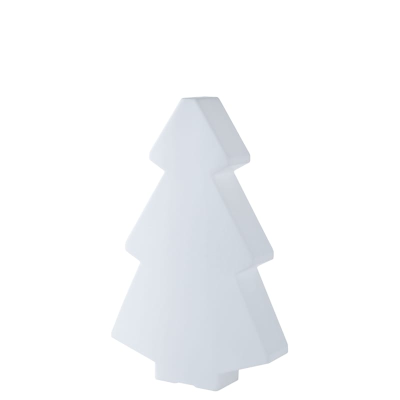 Éco Design - Production locale - Lampe de table Lightree Indoor plastique blanc / H 45 cm - Pour l\'intérieur - Slide - Blanc - Polyéthylène recyclable rotomoulé