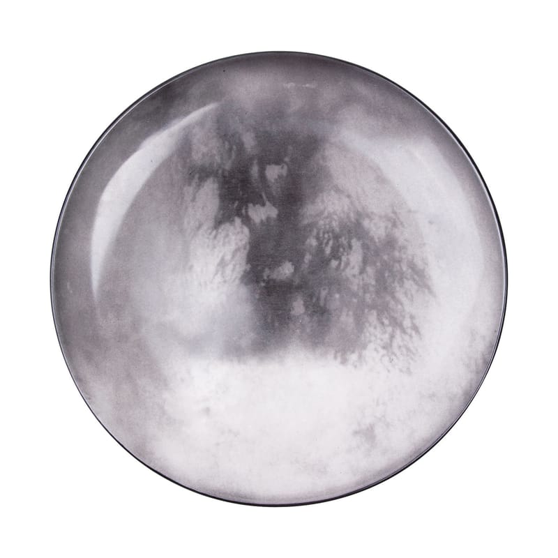 Tavola - Piatti  - Piatto Cosmic Diner ceramica grigio Titano / Ø 26 cm - Diesel living with Seletti - Titano - Porcellana