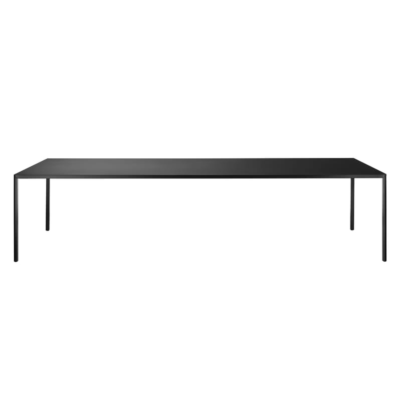 Outdoor - Garden Tables - Passe-partout Outdoor Rectangular table metal black 280 x 110 cm - Magis - Black - Varnished aluminium, Varnished steel
